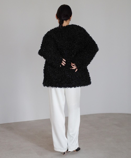 ENC コート アウター sheep like fur jacket / シープライクファー