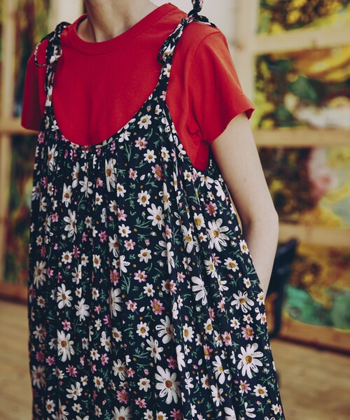 「Freada」 キャミソールワンピース フリ- レッド レディース_画像2