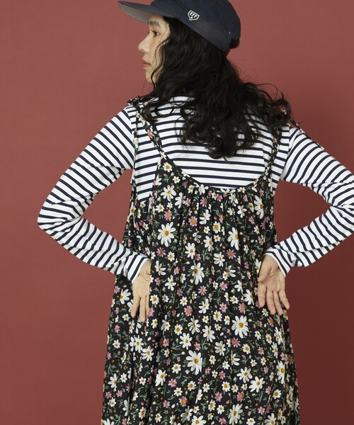 「Freada」 キャミソールワンピース フリ- レッド レディース_画像4