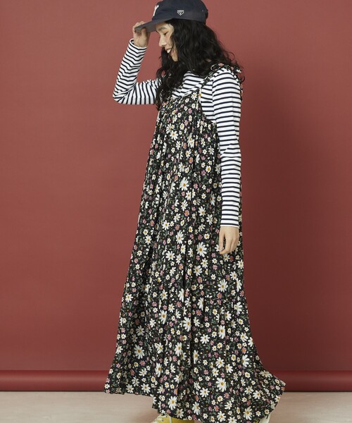 「Freada」 キャミソールワンピース フリ- レッド レディース_画像7