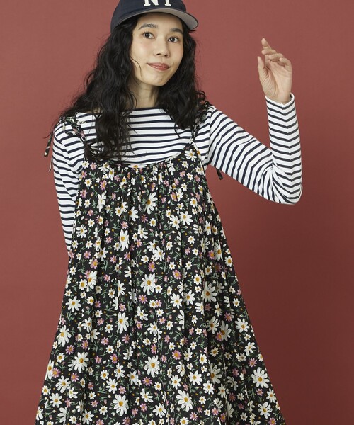 「Freada」 キャミソールワンピース フリ- レッド レディース_画像8