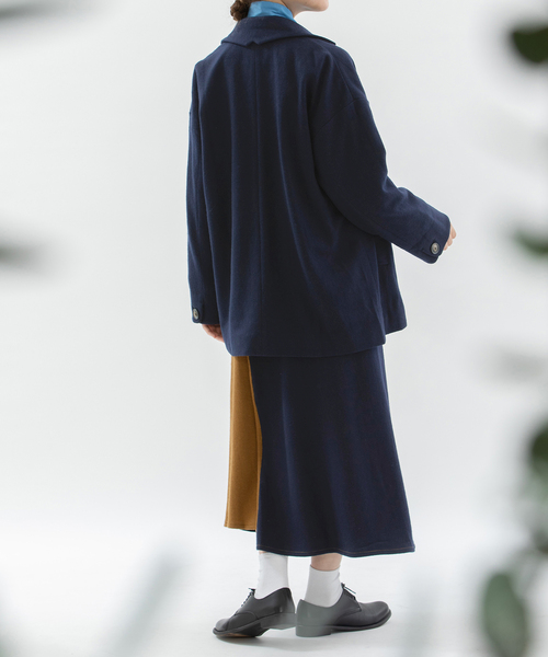 nop de nod（ノップドゥノッド） スカート ウール圧縮天竺2wayラップ