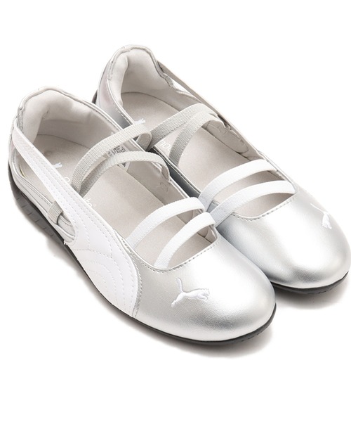 PUMA（プーマ） フラットパンプス 23.0cm シルバー レディース
