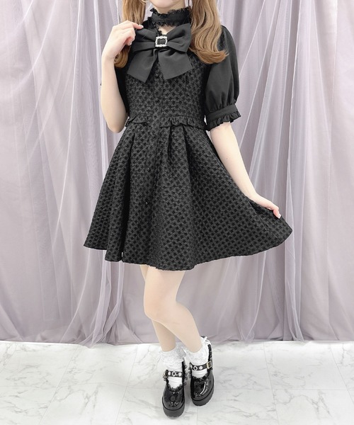 「ROJITA」 7分袖ワンピース FREE ブルー レディース_画像4