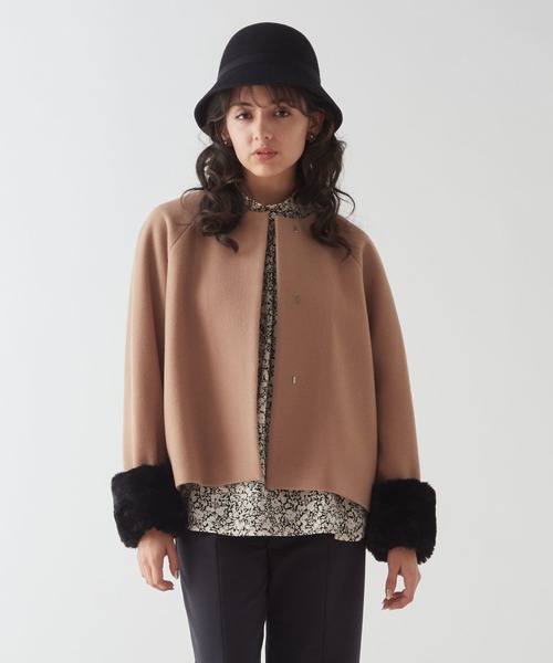 「TIARA」 ノーカラーコート 2 ベージュ レディース_画像5