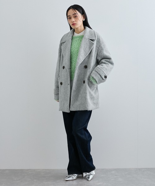 「VIS」 ピーコート M ネイビー レディース_画像4