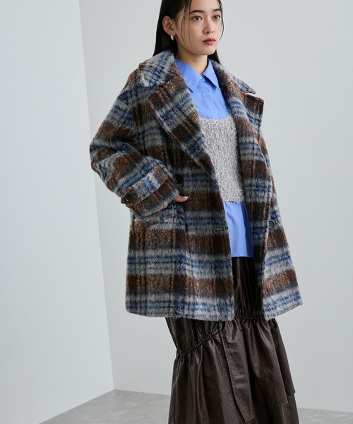 「VIS」 ピーコート M ネイビー レディース_画像6