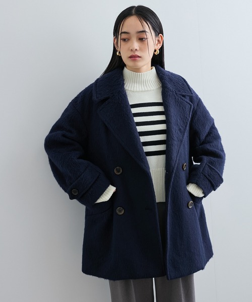 「VIS」 ピーコート M ネイビー レディース_画像9