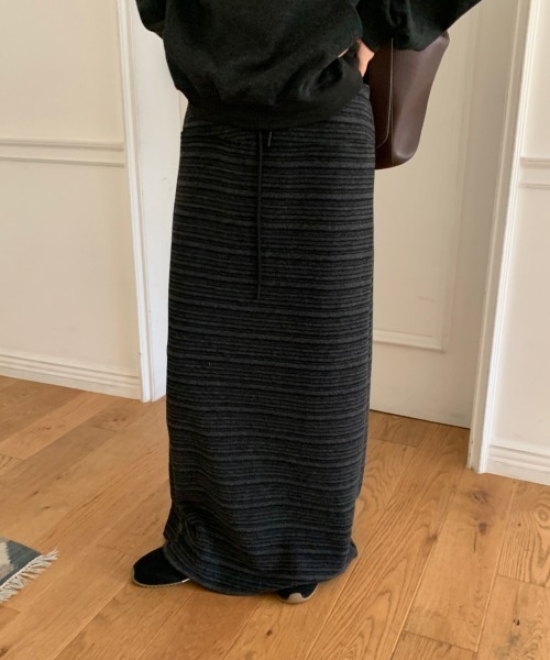 Aelina スカート ボーダー柄ニットスカート : ZOZOTOWN Yahoo!店