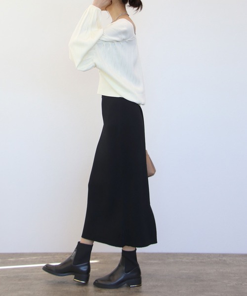 「TITE IN THE STORE」 長袖ニット 38 ブラック レディース_画像8