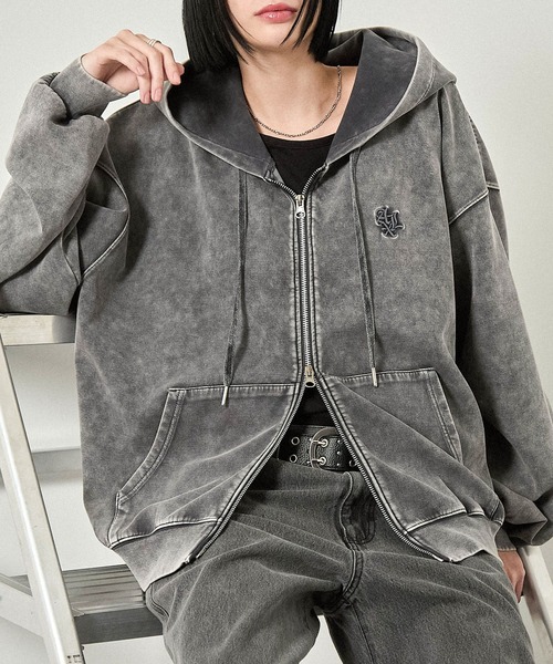 パーカー 「Alfred Alex」ヴィンテージ加工 グラデーション オーバー