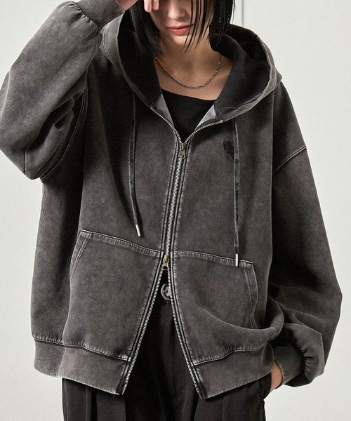 パーカー 「Alfred Alex」ヴィンテージ加工 グラデーション オーバー