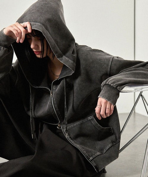 パーカー 「Alfred Alex」ヴィンテージ加工 グラデーション オーバー