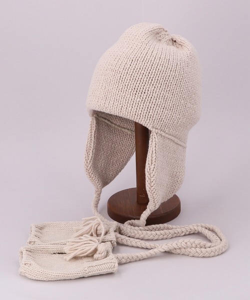 CA4LA（カシラ） ニット帽 ニットキャップ MITTEN FLAP KNIT WATCH