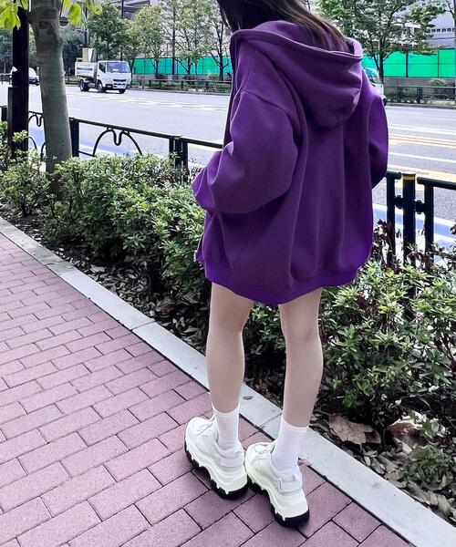 [Figments] Zip выше Parker LARGE лиловый женский 