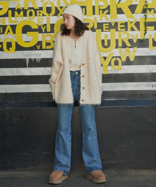 「Auntie Rosa Holiday」 ニットカーディガン FREE グレー レディース_画像9