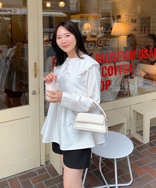 「Fit more」 長袖ブラウス FREE ベージュ レディース_画像3