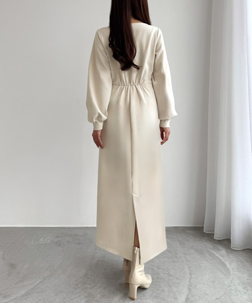 「CENEA」 長袖ワンピース MEDIUM チャコール レディース_画像2