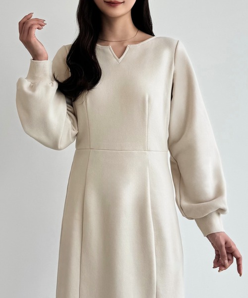 「CENEA」 長袖ワンピース MEDIUM チャコール レディース_画像3