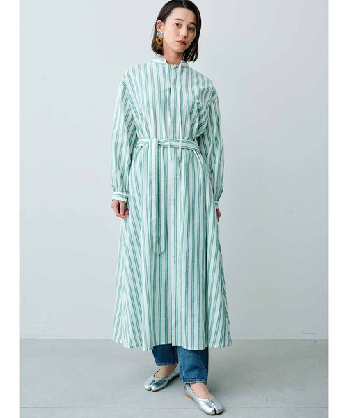 「MEDE19F」 長袖ワンピース MEDIUM グリーン レディース_画像4