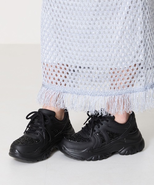 「ORiental TRaffic」 ローカットスニーカー 41 ブラック レディース_画像7