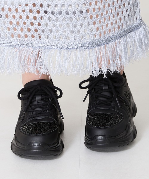 「ORiental TRaffic」 ローカットスニーカー 41 ブラック レディース_画像8