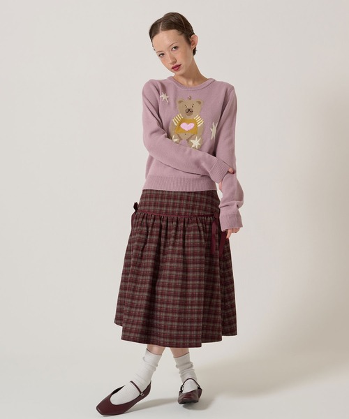 「TINA：JOJUN」 スカート M バーガンディー レディース_画像3