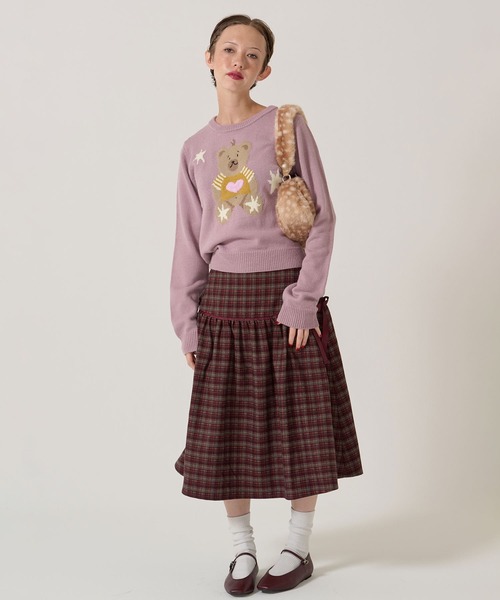 「TINA：JOJUN」 スカート M バーガンディー レディース_画像8