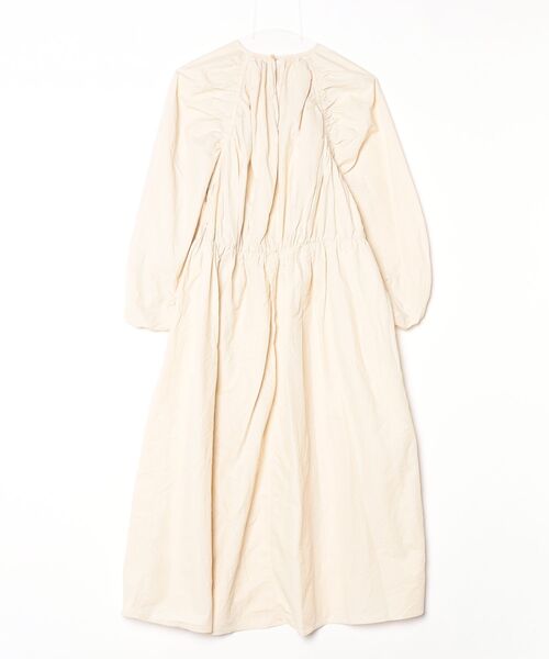 「EMMEL REFINES」 長袖ワンピース S ベージュ レディース_画像2