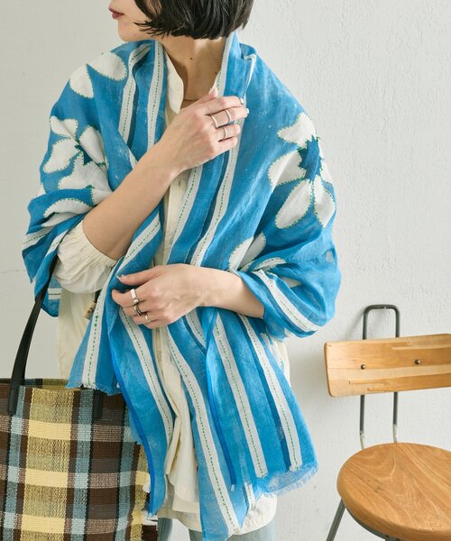 ストール マフラー 「JAITUSH」BIG FLOWER STOLE/花柄ストール レディース