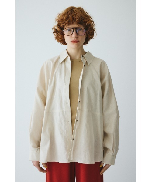 ブラウス シャツ Back shirring shirt　　バックシャーリングシャツ レディースの画像