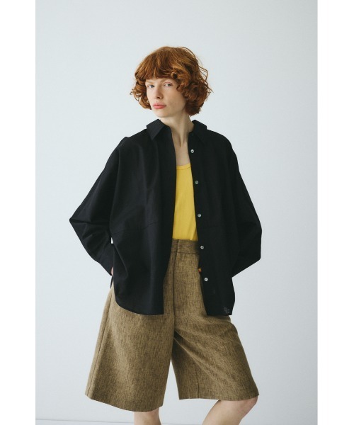 ブラウス シャツ Back shirring shirt　　バックシャーリングシャツ レディースの画像