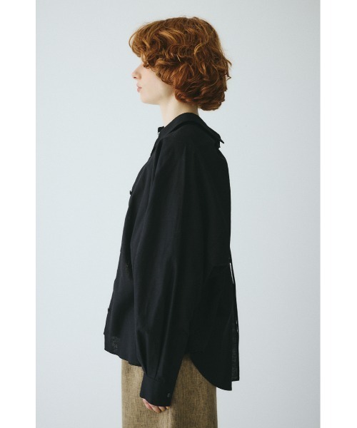 ブラウス シャツ Back shirring shirt　　バックシャーリングシャツ レディースの画像