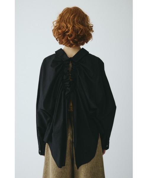 ブラウス シャツ Back shirring shirt　　バックシャーリングシャツ レディースの画像