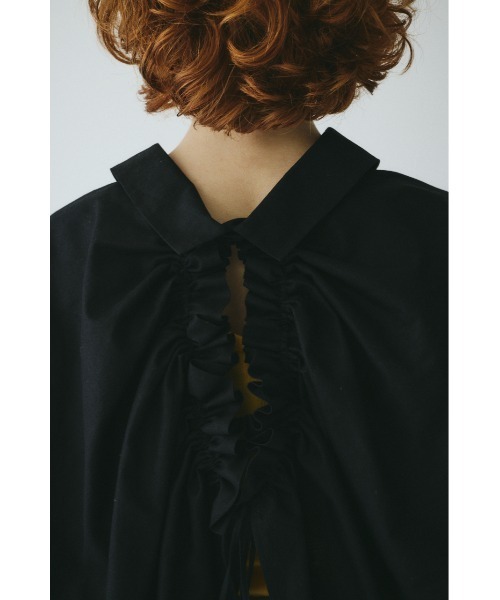 ブラウス シャツ Back shirring shirt　　バックシャーリングシャツ レディースの画像