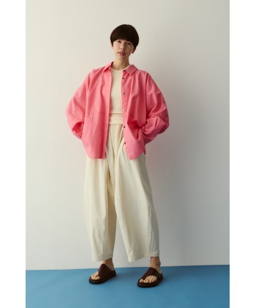 ブラウス シャツ Back shirring shirt　　バックシャーリングシャツ レディースの画像
