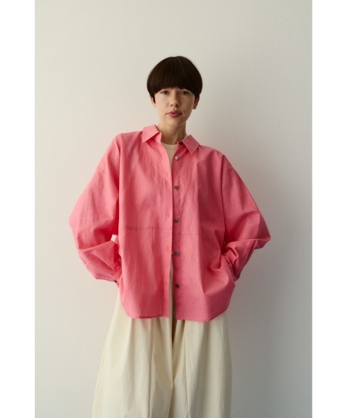 ブラウス シャツ Back shirring shirt　　バックシャーリングシャツ レディースの画像