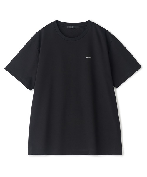 10【希少デザインL】タトラス　センタービックロゴ入りTシャツ　ブラック MEN'S BIGI（メンズビギ） tシャツ 「TATRAS/タトラス」SELO/セロ T