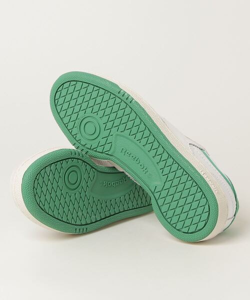 「Reebok」 ローカットスニーカー 24.0cm ホワイト×グリーン メンズの画像