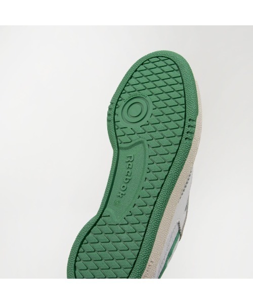 「Reebok」 ローカットスニーカー 24.0cm ホワイト×グリーン メンズの画像