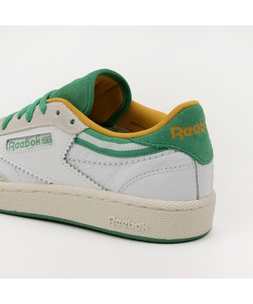 「Reebok」 ローカットスニーカー 24.0cm ホワイト×グリーン メンズの画像