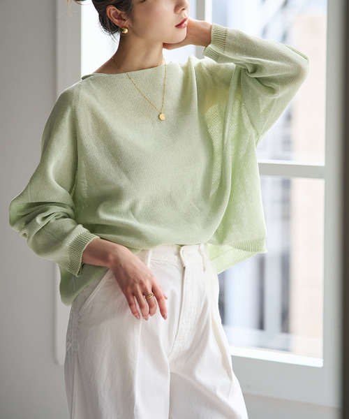 NOBLE（ノーブル） ニット セーター 「追加」「洗える」ペーパーヤーン