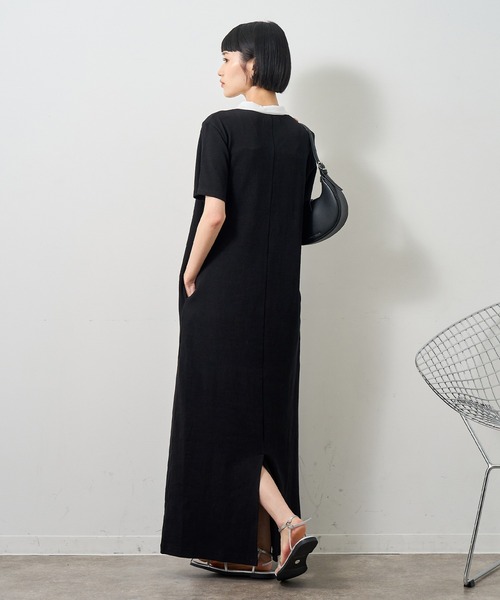 NOGLE ワンピース 半袖 「NOGLE/ノグル」ポロロングワンピース