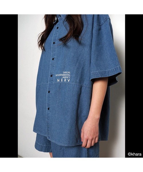 シャツ RADIO EVA A332 NERV SUMMER DENIM SUIT メンズ レディースの画像