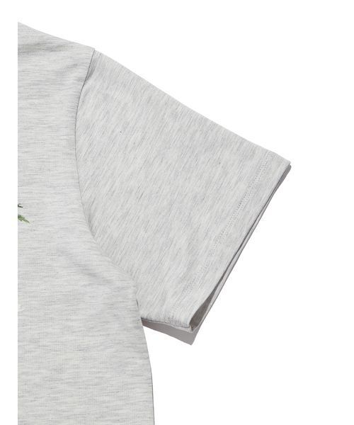 パジャマ 「JUNIOR」「接触冷感」スリーピングダイナソーTシャツ＆柄ショートパンツセット キッズ 子供の画像