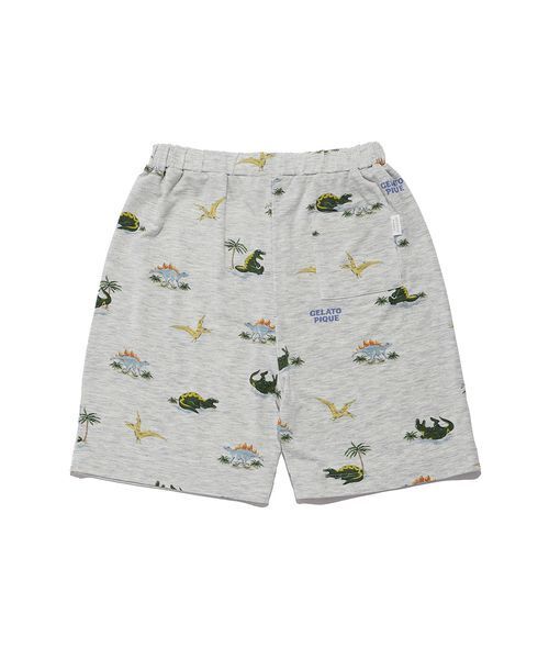 パジャマ 「JUNIOR」「接触冷感」スリーピングダイナソーTシャツ＆柄ショートパンツセット キッズ 子供の画像