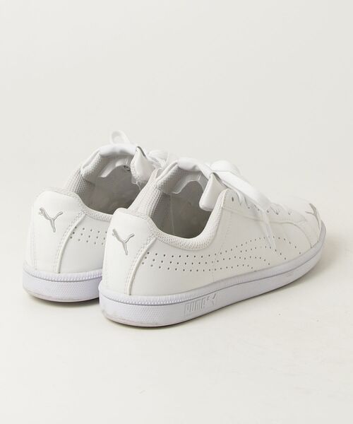 「PUMA」 ローカットスニーカー 23.5cm ホワイト×シルバー メンズ_画像2