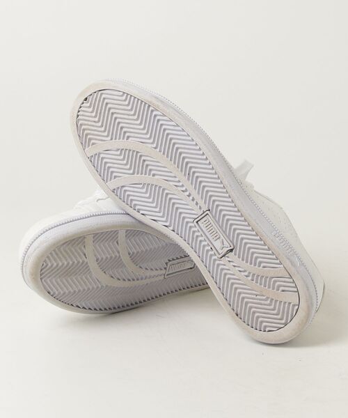 「PUMA」 ローカットスニーカー 23.5cm ホワイト×シルバー メンズ_画像3