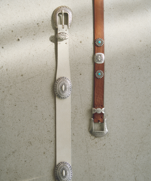 Puntovita（プントヴィータ） ベルト CONCHO BELT(ナチュラル