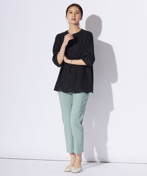 「J.PRESS」 7分袖ブラウス 9 ベージュ レディース_画像9